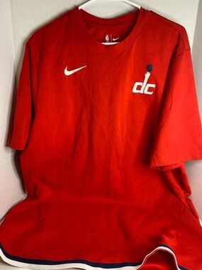 NBA Washington Wizards Red Short Sleeve Tee with White Logos